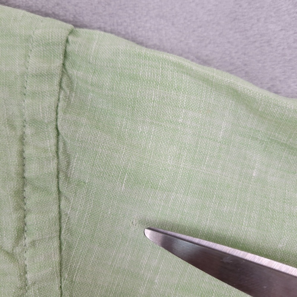 Tommy Bahama Men's XL 100% Linen Mint Green Button Up Shirt Short Sleeve - Picture 8 of 9